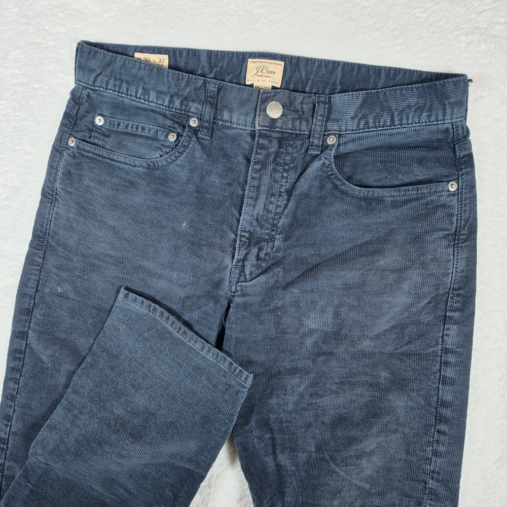 J.Crew 770 Straight Mens 30/32 Blue Stretch Corduroy Pants G7137